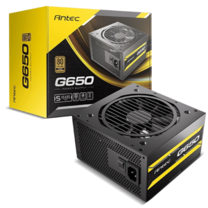 ANTEC ATOM G650 80+ Gold Power Supply – 650W High Efficiency Gaming PSU