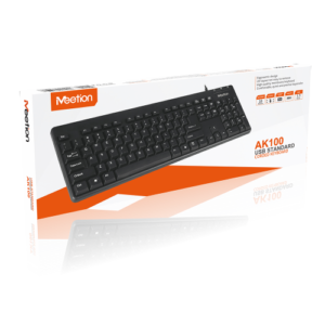 K100 USB Wired Keyboard – Slim Office Keyboard for PC & Laptop